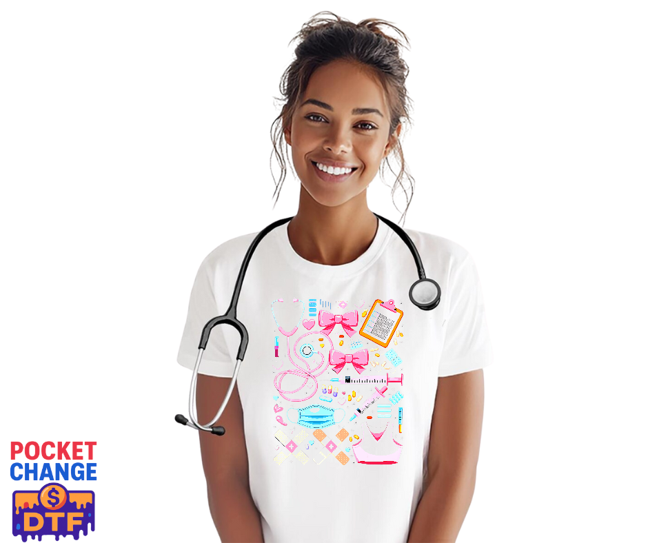 LOVE Stethoscope – Nurse DTF Transfer (Premade)