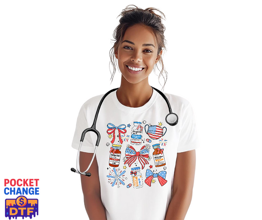 CNA Shamrock Stethoscope – Nurse DTF Transfer (Premade)