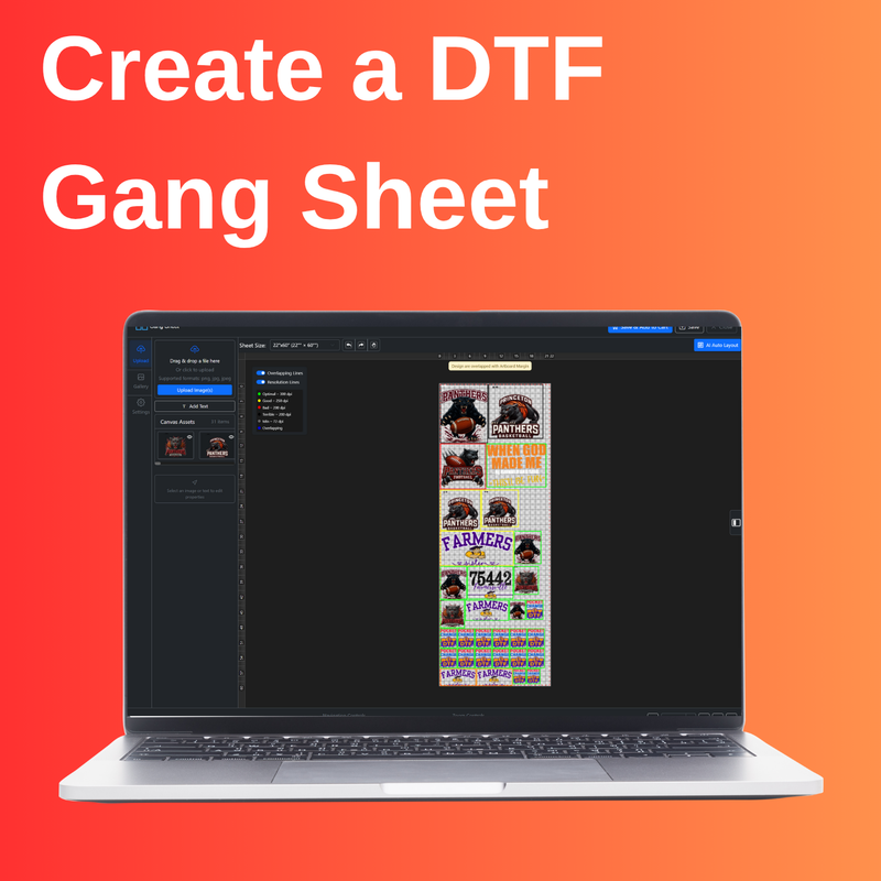 Build DTF Gang Sheet Online