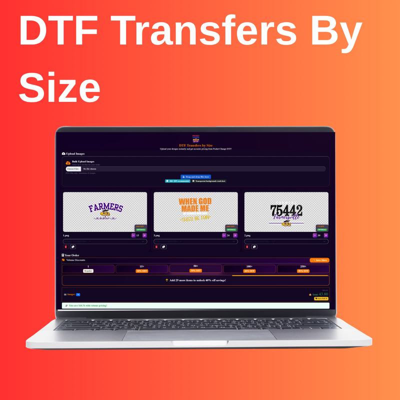 DTF Transfers By Size