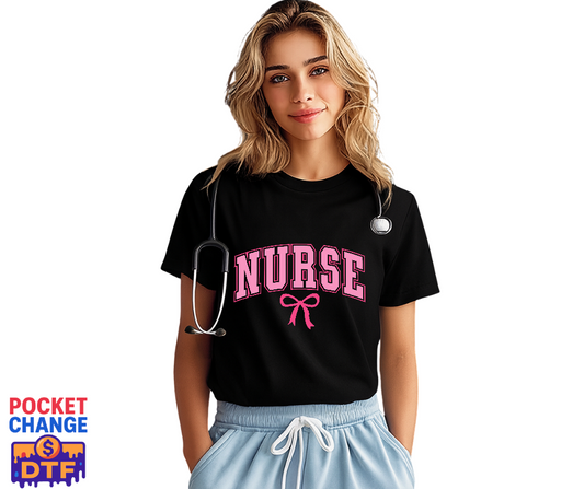NURSE with Stethoscope – Nurse DTF Transfer (Premade)